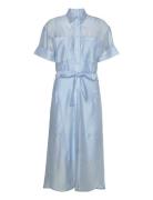 Tencel Voile Shirt Dress Blue Calvin Klein