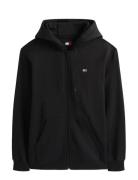Tjm Reg S Flag Zip Thru Black Tommy Jeans