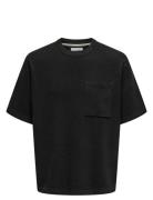 Onsgary Life Ovz 12 Ss Crew Knit Black ONLY & SONS