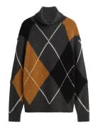Argyle Roll Neck Grey Tommy Hilfiger