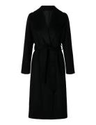 Slfrosa Wool Blend Coat Noos Black Selected
