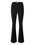 Slfrita Mw Slim Flared Pant Fd Black Selected