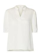 Slflaurina 2/4 Sleeve Top Ex Cream Selected