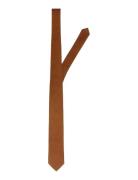 Slmotto Plain Wool Tie Noos Brown Selected