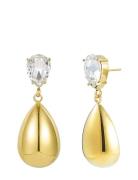 Destiny Drop Earring Black/Silver Gold Bud To Rose