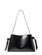 Slwstella Medium Leather Bag Black Selected
