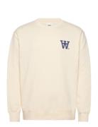 Wwnoel Aa Chest Print Sweatshirt Cream WOOD WOOD