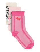 3-Pack Socks Pink Minymo