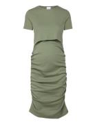 Mlemily June Ss Jrs Short Dress 2F Khaki Mamalicious