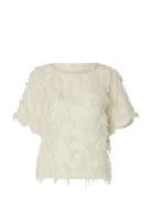 Slfmyline Ss Boat Neck Top B Cream Selected