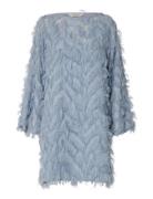 Slfmyline Relaxed Ls Boat Neck Dress B Blue Selected