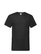 Valueweight V-Neck T Black Fruit Of The Loom