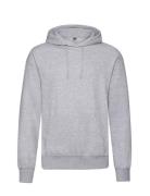 Classic Hooded Sweat Grey Fruit Of The Loom