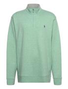 Luxury Jersey Quarter-Zip Pullover Green Polo Ralph Lauren
