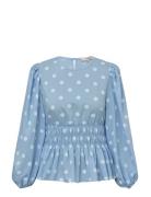 Elinor Blouse Blue A-View