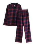Pyjamassæt I Fløjl Navy Lindex