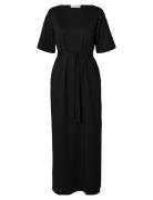 Slfessential Ss Pocket Ankle Dress Noos Black Selected