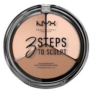 NYX Professional Makeup 3 Steps To Sculpt Face Sculpting Palette