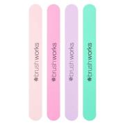 Brushworks Pastel Coloured Nail Files 4 kpl