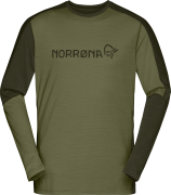 Norrøna Men's Falketind Equaliser Merino Round Neck Olive Night/Rosin