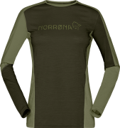 Norrøna Women's Falketind Equaliser Merino Round Neck Olive Night/Rosi...