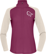 Norrøna Women's Femund pureUll Zip Neck Violet Quartz