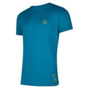 La Sportiva Men's Climbing On The Moon T-Shirt Turchese/Giallo