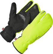 Gripgrab Nordic 2 Windproof Deep Winter Lobster Gloves Yellow Hi-Vis