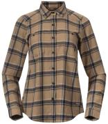 Bergans Women's Tovdal Shirt Warm Sand/Navy Blue Check