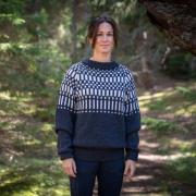 Bergans Nordmarka Merino Jumper Women Dark Shadow Grey/Vanilla White