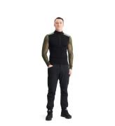 Aclima Men's WoolNet Hybrid Mockneck Jet Black/Olive Night/Dill