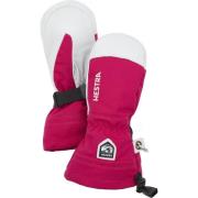 Hestra Juniors' Army Leather Heli Ski Mitt Fuchsia