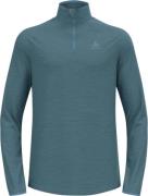 Odlo Men's Midlayer 1/2 Zip Run Easy Warm Provincial Blue Melange