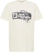 Jack Wolfskin Men's Brand Tee Wood Cotton White