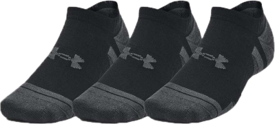 Under Armour Unisex UA Performance Tech 3pk No Show Socks Black