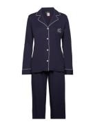 Lrl Hammond Knit Collar Pj Set Windsor Navy Pyjama Blue Lauren Ralph L...