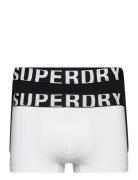 Trunk Dual Logo Double Pack Bokserit White Superdry