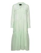 Trine Ltd. Dress - Light Green Checks Maksimekko Juhlamekko Green Birg...
