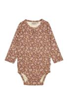 Body Liv Bodies Long-sleeved Multi/patterned Wheat