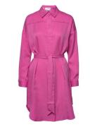 Slfmerisa-Tonia Ls Short Shirt Dress B Lyhyt Mekko Pink Selected Femme
