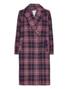 Yasserikka Long Wool Mix Coat Outerwear Coats Winter Coats Multi/patte...