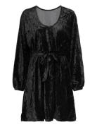 Objsheren L/S Short Dress 124 Lyhyt Mekko Black Object