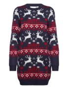 Vianna Reindeer Christmas Knit Dress/Ka Lyhyt Mekko Multi/patterned Vi...