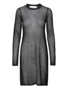 Sequin Knit Long-Sleeve Mini Dress Lyhyt Mekko Black REMAIN Birger Chr...