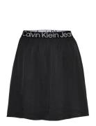 Logo Elastic Mini Skirt Lyhyt Hame Black Calvin Klein Jeans
