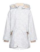 Vikaya Fleece Lined Printed Spring Jacket. Grs Parka Takki Grey Mini A...