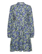 Slfjana Ls Short Shirt Dress B Lyhyt Mekko Blue Selected Femme