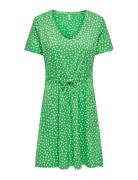 Onlmay S/S V-Neck Short Dress Jrs Noos Lyhyt Mekko Green ONLY