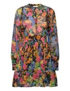 Georgette Mini Dress Lyhyt Mekko Multi/patterned By Ti Mo