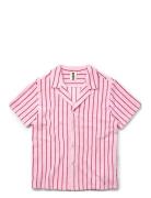 Naram Knitted Shirt Pyjama Pink Bongusta